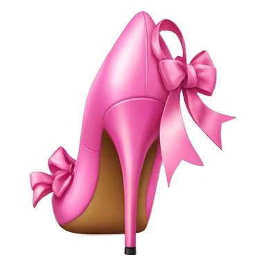 Pink stiletto with bow sticker