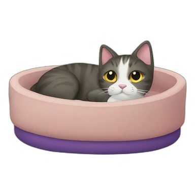 Cat bed sticker