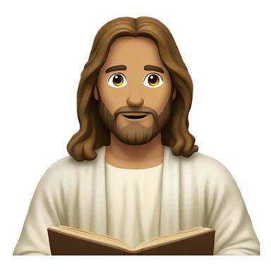 Jesus at the library reading sticker