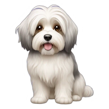 Dog havanese full height sticker