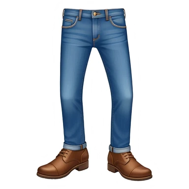 jeans and brown shoes sticker