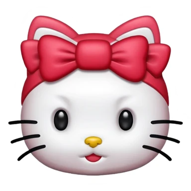 Hello Kitty cabeza rojo sticker