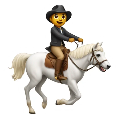 Dog riding horse sticker