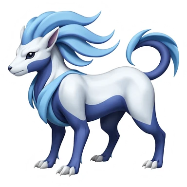 Suicune-Samurott-Absol-Fakémon-hybrid-creature (full body)  sticker
