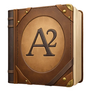 a book with "A2" on its cover sticker