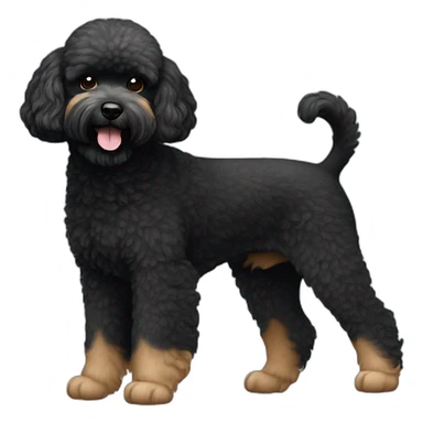 royal caniche colour black sticker