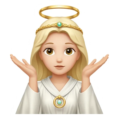 Angel with ring above head  sticker