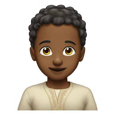 A Ethiopian one year old give a smug face sticker