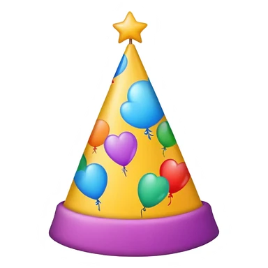 solid color birthday hat sticker