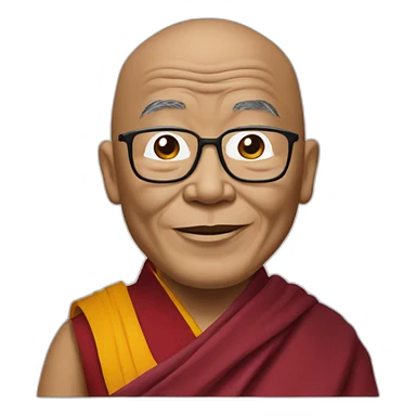 dalai lama sotting sticker