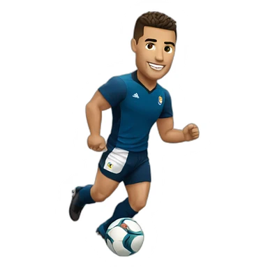Ronaldo qui fait du rugby sticker