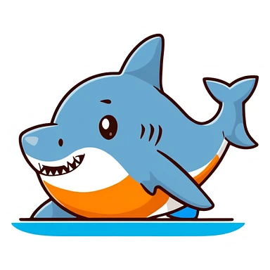 Shark with blue shoes sticker