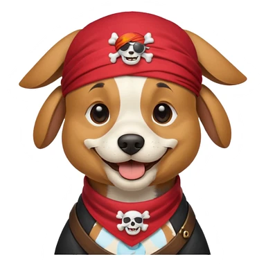 pirate dog sticker