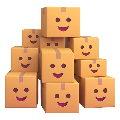 Moving boxes emoji sticker