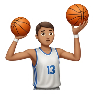 Shooting a basketball  sticker