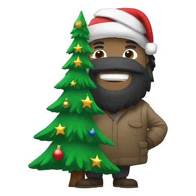 Hugrid with Christmas tree  sticker