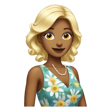 formal selfie with flower dress sticker