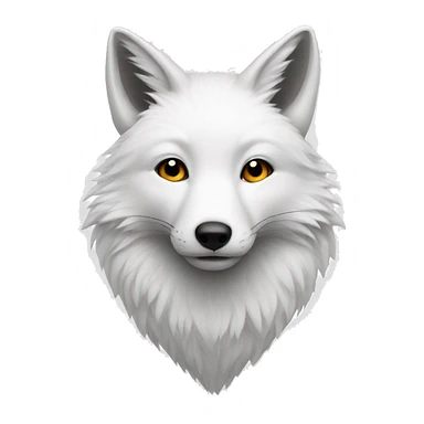 White fox sticker