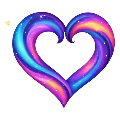 Galaxy heart sticker
