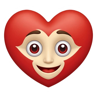 corazon de caricatura, amable, alegre, romantico, que tenga bracitos, ojos y sonrisa, que sea imperfecto sticker