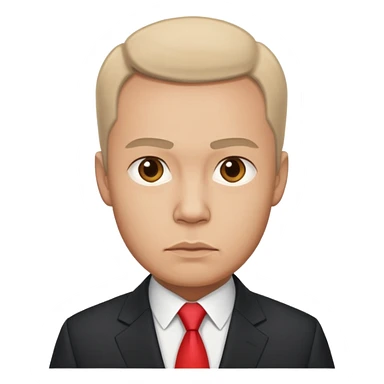 a male politician in a business suit with a Russian flag sticker