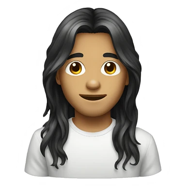 long hair boy dj  sticker