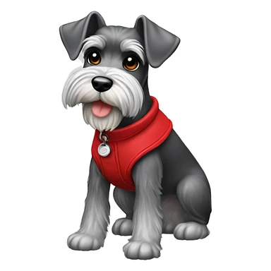 miniature schnauzer wearing red boots sticker