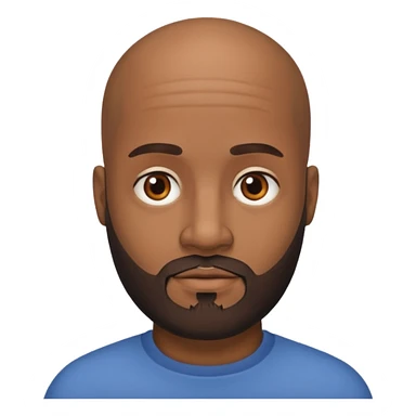 Bearded bald black man  sticker