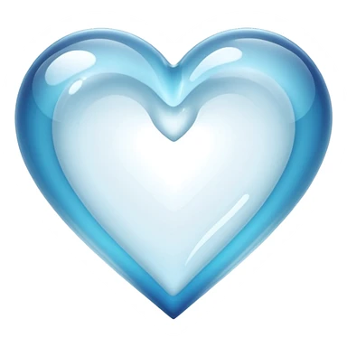 liquid glass heart transparent white  sticker