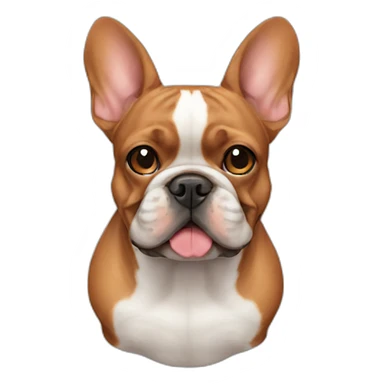 Red French bulldog sticker
