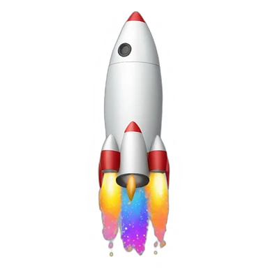 rocket with confetti sticker