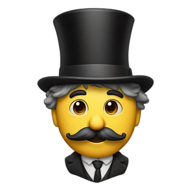 a yorkshire with charles chaplin hat and moustache sticker