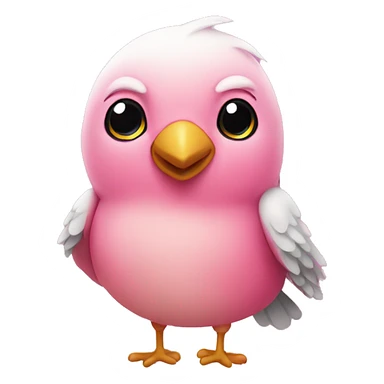 Cute bird with pink clothes sticker