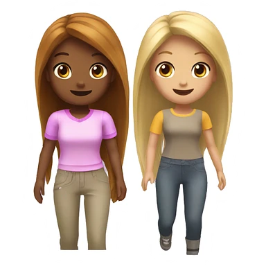 2 girls playing roblox sticker