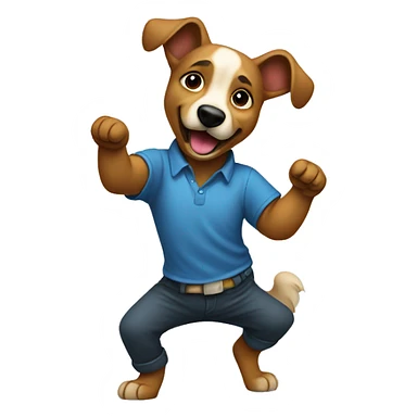 Perro bailando  sticker