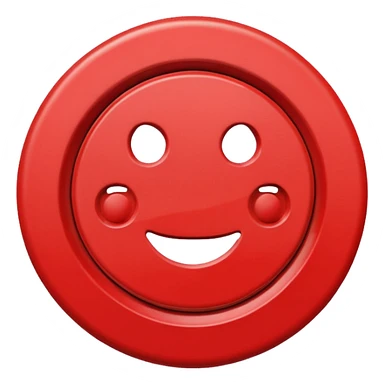 Red button with 4 holes and a red rim sticker