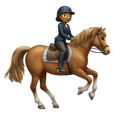 Girl riding a horse  sticker