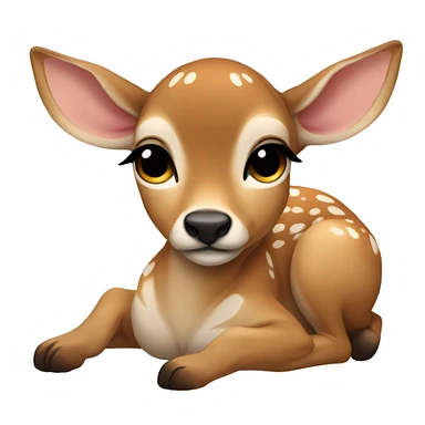 fawn laying down eyes closed sticker