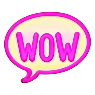 neon sign "wow" sticker