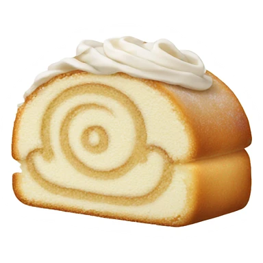slice vanilla Cake roll  sticker