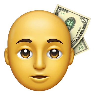 Money in face sticker