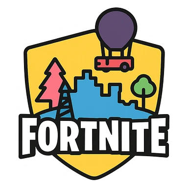 Fortnite character or logo colored icon sticker