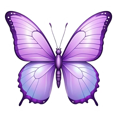 Pastel lilac iridescent butterfly sticker