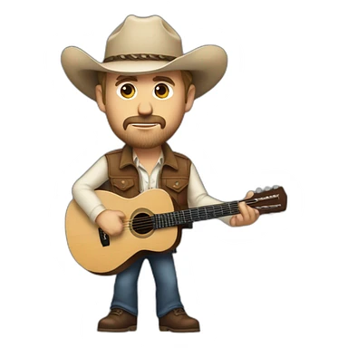 Old ryan gosling playing western guitar sticker