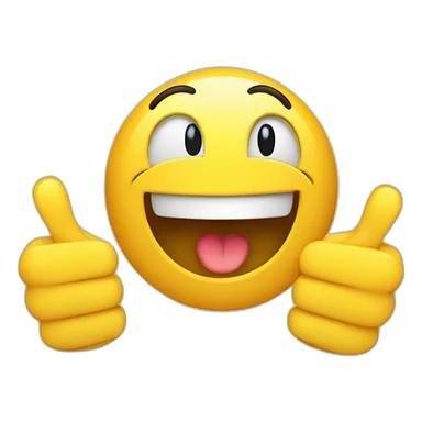 smiley with thumbs up sticker