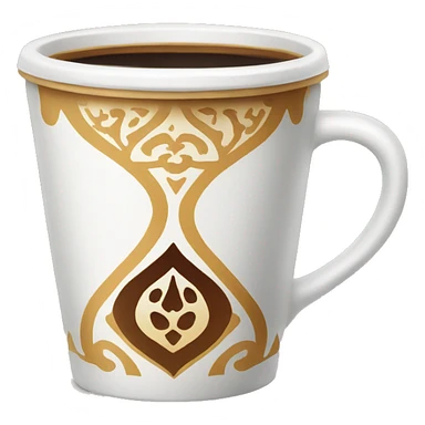 Arabic coffee cup sticker