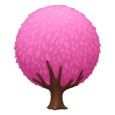 Pink tree ball sticker