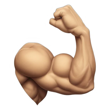 Weak white arm bicep sticker