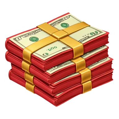 red color money sticker