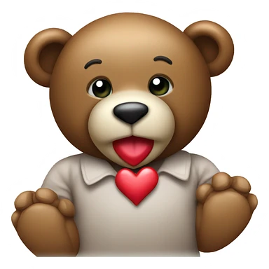 Teddy with heart sticker